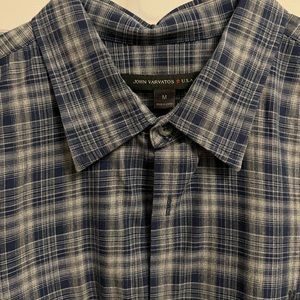 John Varvatos Mens flannel button down